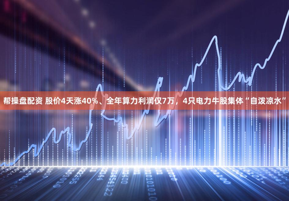 帮操盘配资 股价4天涨40%、全年算力利润仅7万，4只电力牛股集体“自泼凉水”