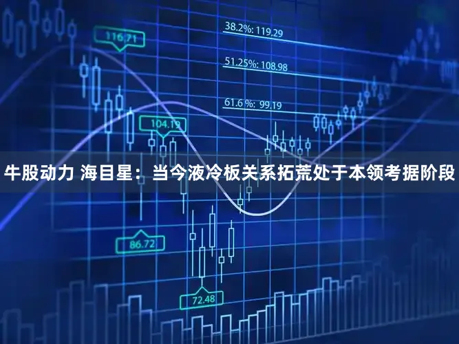 牛股动力 海目星：当今液冷板关系拓荒处于本领考据阶段