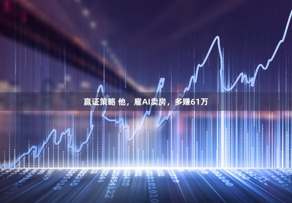 赢证策略 他，雇AI卖房，多赚61万