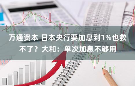 万通资本 日本央行要加息到1%也救不了？大和：单次加息不够用