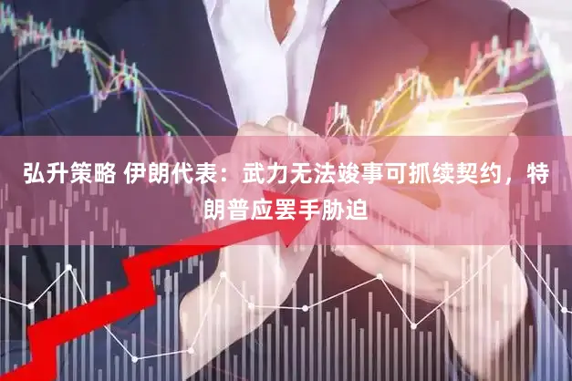 弘升策略 伊朗代表：武力无法竣事可抓续契约，特朗普应罢手胁迫